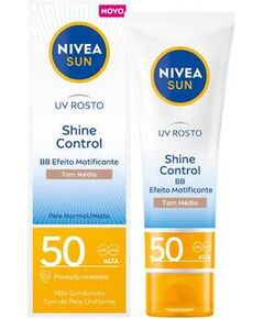 Nivea Sun UV Face Shine Control Cream Tinted SPF 50 - Matující krém na obličej 50 ml 01 Medium Косметика для тела