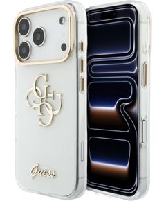 Guess Apple  iPhone 18 Pro Max HC MagSafe IML 4G Script Metal White Чехлы - альтернативные