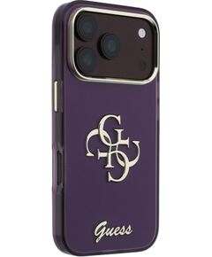Guess Apple  iPhone 18 Pro HC MagSafe IML 4G Script Metal Burgundy Чехлы - альтернативные