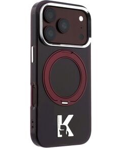 Karl Lagerfeld Apple  iPhone 18 Pro Max HC MagSafe IML Ring Stand 360 Kameo Metal Burgundy Чехлы - альтернативные