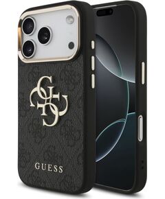 Guess Apple  iPhone 18 Pro HC 4G PU W/ Big 4G Classic Logo GD Black Чехлы - альтернативные