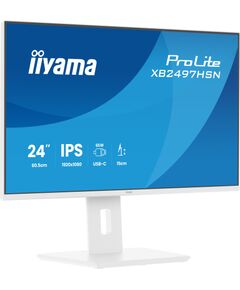 Iiyama ProLite XB2497HSN-W1 (60.5 cm (23.8 inch), white, FullHD, IPS, HDMI, DP, USB-C, USB Hub, Daisy Chain, 100Hz Panel) Monitori