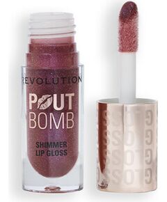Makeup Revolution Pout Bomb Shimmer Lip Gloss - Lesk na rty 4,5 ml Glimmer Nude Духи и косметика