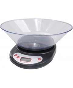 Кухонные весы, максимальный вес-5kg, LCD дисплей, черные, 55R51651BB, Rosberg Кухонные весы