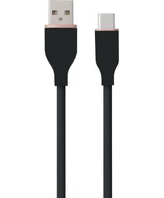 Hismart Силиконовый кабель USB Type-A - Type-C (черный, 1m) Дата USB-кабели