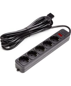 EXD UPS-Rated Extension Cord 5m, 5 sockets, with switch, black Strāvas pagarinātāji