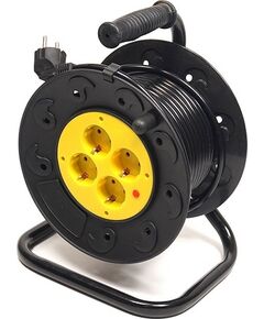 EXD Extension Cord with Reel 15m, 4 sockets, 3x1.5mm2 Strāvas pagarinātāji