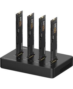 Extradigital SSD 4 Bays Docking Station M.2 NVME, USB-A, USB-C Korpusi ārējiem HDD, SSD
