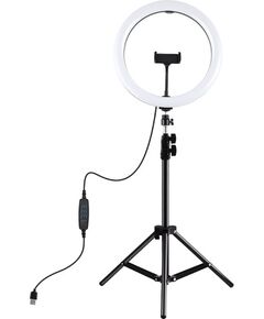 Puluz LED Ring Lamp 30 cm With Desktop Tripod Mount Up To 1.1m, Phone Clamp, USB Foto studijai