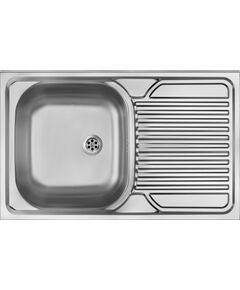 Deante 1-bowl steel sink with drainer on the right side - overlay Virtuves izlietnes