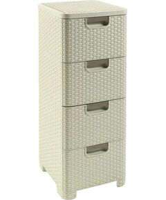 Regał z szufladami 4x14L rattan kremowy 209907 CURVER Аккумуляторы