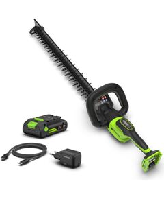 Bezvada dzīvžogu šķēres Greenworks HT2202A1; 24 V; 1x2,0 Ah akum. Ножницы для травы и кустов