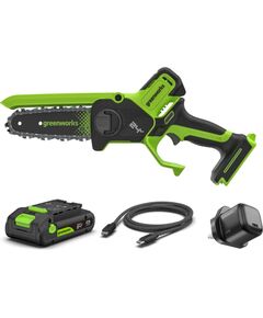 Atzarošanas motorzāģis Greenworks CS1522GA2; 24 V; 15 cm; 1x2,0 Ah akum. Motorzāģi