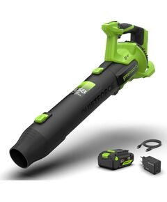 Akumulatora lapu pūtējs Greenworks BL24515A2; 24 V; 1x4,0 Ah akum. Садовые пылесосы