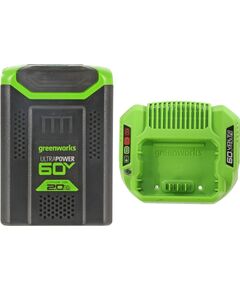 Akumulators Greenworks K6S2AEAA1; 60 V; 2,0 Ah; 2 A akum. + lādētājs Akumulatori