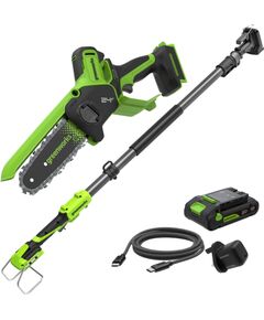 Atzarošanas motorzāģis Greenworks CS1522GA3; 24 V; 15 cm; 1x2,0 Ah akum. Motorzāģi