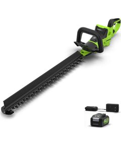 Bezvada dzīvžogu šķēres Greenworks HT6602RA2; 24 V; 4,0 Ah; 66 cm garuma Dzīvžogu šķēres