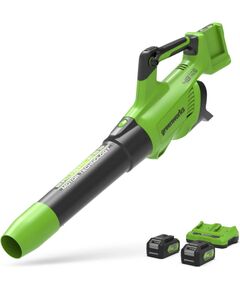 Akumulatora lapu pūtējs Greenworks BL48L420-01; 48 V; 2x4,0 Ah akum. Lapu pūtēji 