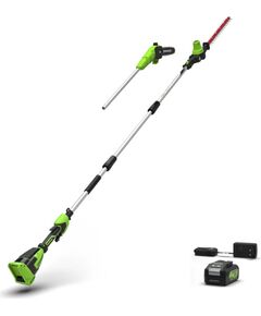 Daudzfunkciju dārza instruments Greenworks POWERALL 24V Gen. II; 24 V; 1x4,0 Ah akum. Trimmeri, Krūmgrieži