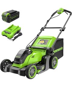 Akumulatora zāles pļāvējs Greenworks MO40L413-01; 40 V; 41 cm; 1x4,0 Ah akum. Zāles pļāvēji