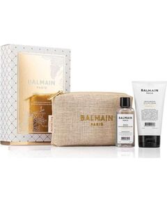 Balmain Argan Moisturising Elixir Hair Oil For Nourishing 100 ml + Moisturizing Hair Styling Cream 150 ml + Professionnel GWP Textile Pouch Light Brown For Women Духи и косметика