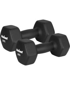 HEX 2x7kg neoprēna čuguna hanteles, REBEL ACTIVE Гантели и наборы