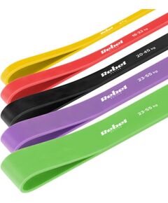 Vingrošanas joslu komplekts TPE - Power Band PTs-1, 4-55 kg, 5 gum TPE, REBEL ACTIVE Jaunumi - Sports