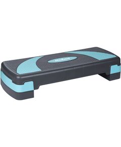 Steps aerobikai un fitnesa vingrinājumiem, 3 līmeņi, 78 cm, pelēkzils, REBEL ACTIVE Степ