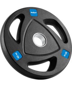 Čuguna olimpisko svaru komplekts ar gumijas pārklājumu 2x10kg, diametrs 51mm , REBEL ACTIVE Hanteles
