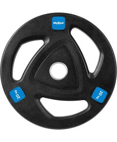 Gumijas pārklājuma čuguna olimpiskie svaru disks 20kg, diametrs 51mm , REBEL ACTIVE Hanteles