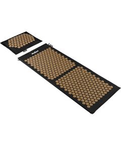 EKO veselības paklājiņš ar akupresūras radzēm un spilvenu, 110x42cm, XL, pelēkas radzes, Rebel Active Vingrošanas paklājiņi