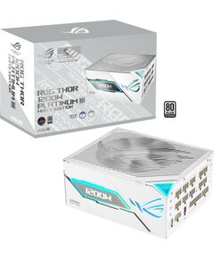 Asus ROG Thor 1200W Platinum III White Edition (ROG Equalizer) (black, 1x 12 pin high power GPU, 4x PCIe, cable management, 1200 watts) Datoru barošanas bloki