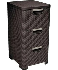 Regał z szufladami 3x14L rattan ciemny brąz 206313 CURVER Аккумуляторы