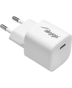 AKYGA WALL CHARGER 25W USB C GAN PD WHITE AK-CH-22 Зарядные устройства