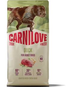 CARNILOVE TRUE FRESH  Dog Dry Duck for Adult All Breeds 12 kg Suņu barība