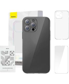 Phone case Baseus Crystal Clear for 12 Pro Max (transparent) Neoriģinālie Maciņi