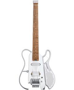 DONNER-HUSH-X-LIVE-WHITE - Gitara elektryczna  z wbudowanym głośnikiem Mūzikas instrumenti