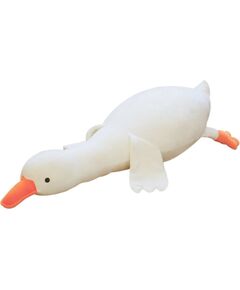 Zabawki Kiddyz Stuffed Goose Plush 50cm Soft Animal Pillow in Flat Pose Cute Decorative Toy KIDD-GOO-WT Mīkstās rotaļlietas