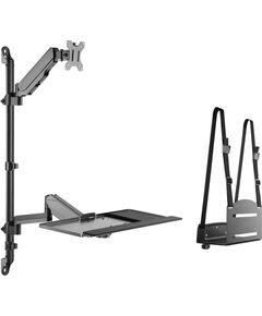 Equip Wandmontierte Workstation 17"-32"/1TFT     8Kg Black lite Retail TV un monitoru stiprinājumi, kronšteini