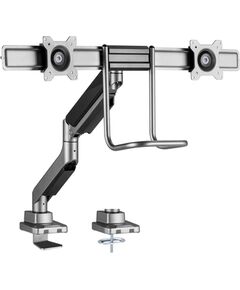 Equip Tischhalterung 17"-32"/2TFT 360° Gasfeder  9Kg  silber lite Retail TV un monitoru stiprinājumi, kronšteini