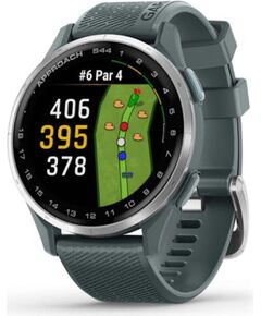Garmin Approach S44 Смарт-часы, серебристый алюминиевый корпус с сумеречным силиконовым ремешком Велосипеды