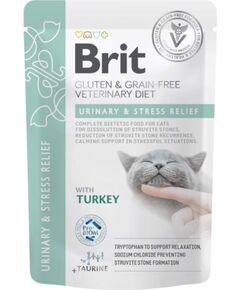 BRIT VD Urinary and Stress Relief Pouch - wet cat food - 12x85g Barība