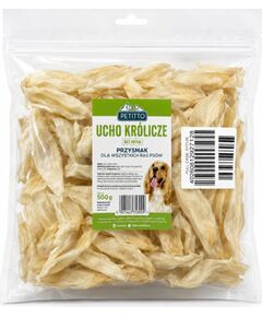 PETITTO - ucho królicze bez futra -500 g Suņu barība