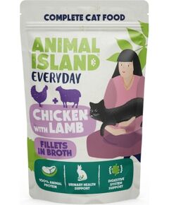 ANIMAL ISLAND Everyday kurczak jagnięcina fileciki karma mokra dla kota 85g Barība