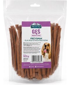 PETITTO  - Miękkie paski z gęsi - dla psa 500g Suņu barība