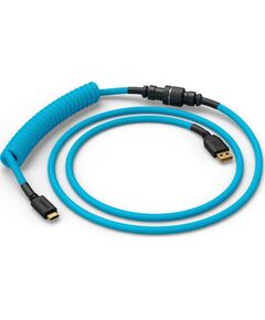 Glorious GMMK Coiled Cable Electric Blue, Spiralkabel, USB-C/USB-A - hellblau/schwarz Jaunumi - Datori