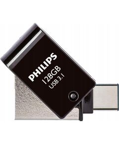 Pendrive Philips 2 in 1 OTG         128GB USB 3.1 + USB C Midnight Black Jaunumi - Datori