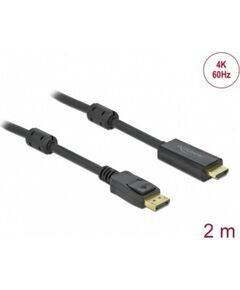 Adapter AV Delock Cable Active DisplayPort 1.2 to HDMI Cable 4K 60 Hz 2 m - Black Новинки Компьютерная техника