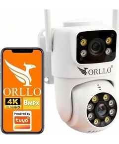 IP kamera HiLook Orllo TZ19 DUAL (4MP+4MP Wi-Fi 4K AI) Video novērošanas kameras