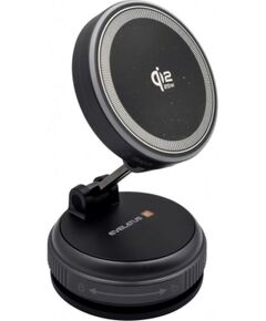 Evelatus   Qi2 25W Magnetic Wireless Car Charger  - AutoSpring Coiled Cable USB C to USB C connector 1.2M Black Telefonu Turētāji Auto Velo Moto